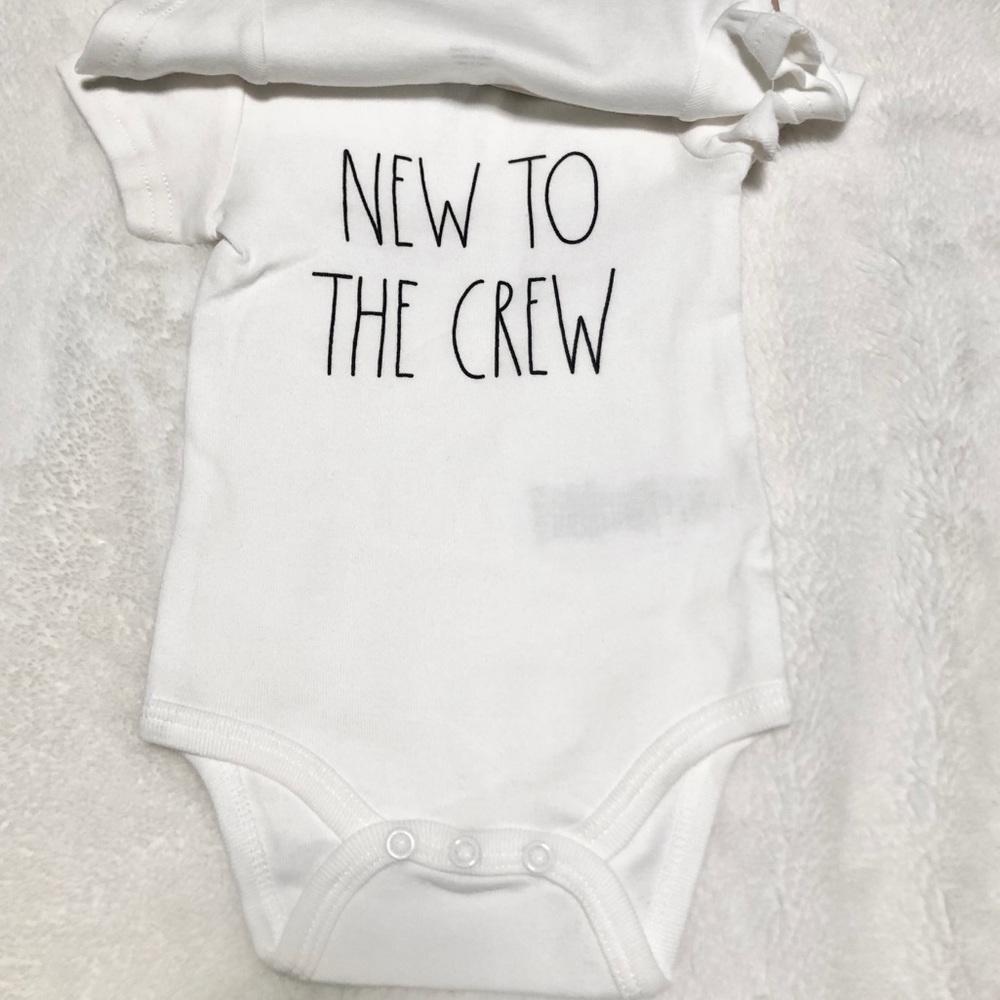 New Rae Dunn 3pk PRETTY EYES CHUBBY THIGHS Bodysuits - Picture 3 of 4
